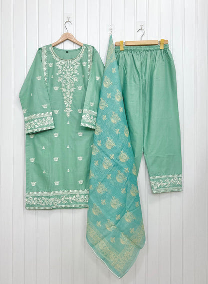 Embroidered | Long 3PC D-850