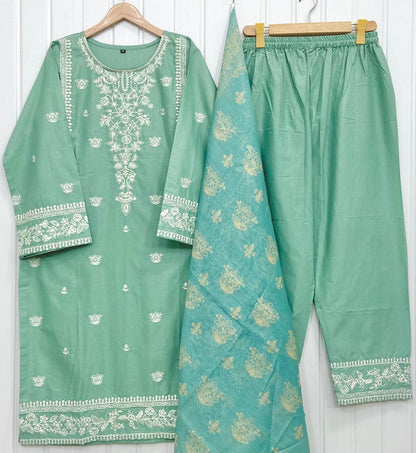 Embroidered | Long 3PC D-850