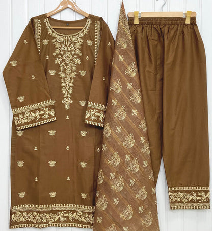 Embroidered | Long 3PC D-850