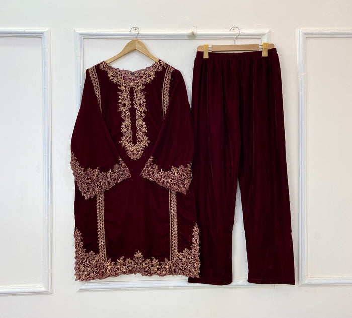 Ethnic Velvet Cutwork 2PC (Velvet) D-227