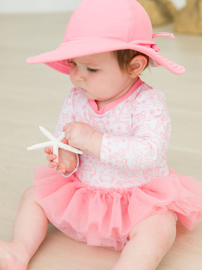 Baby Girls By the Seaside Tulle Skirted One Piece Rash Guard