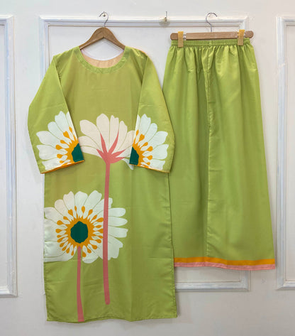 Forest Fresh Co-Ord Set (Swiss Silk) D-198