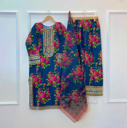 Gulnar Silk Sequins 3PC (Silk) D-251