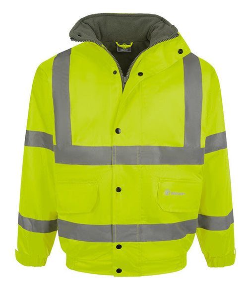 Hi-vis Fleece Lined Bomber Jacket