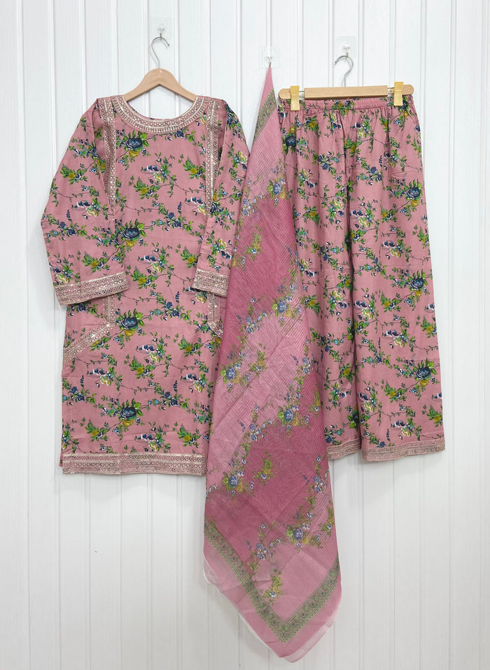 Pastel Embroidered | Lawn D-713