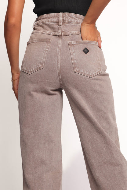 Abrand 94 High Wide Jeans - Mushroom