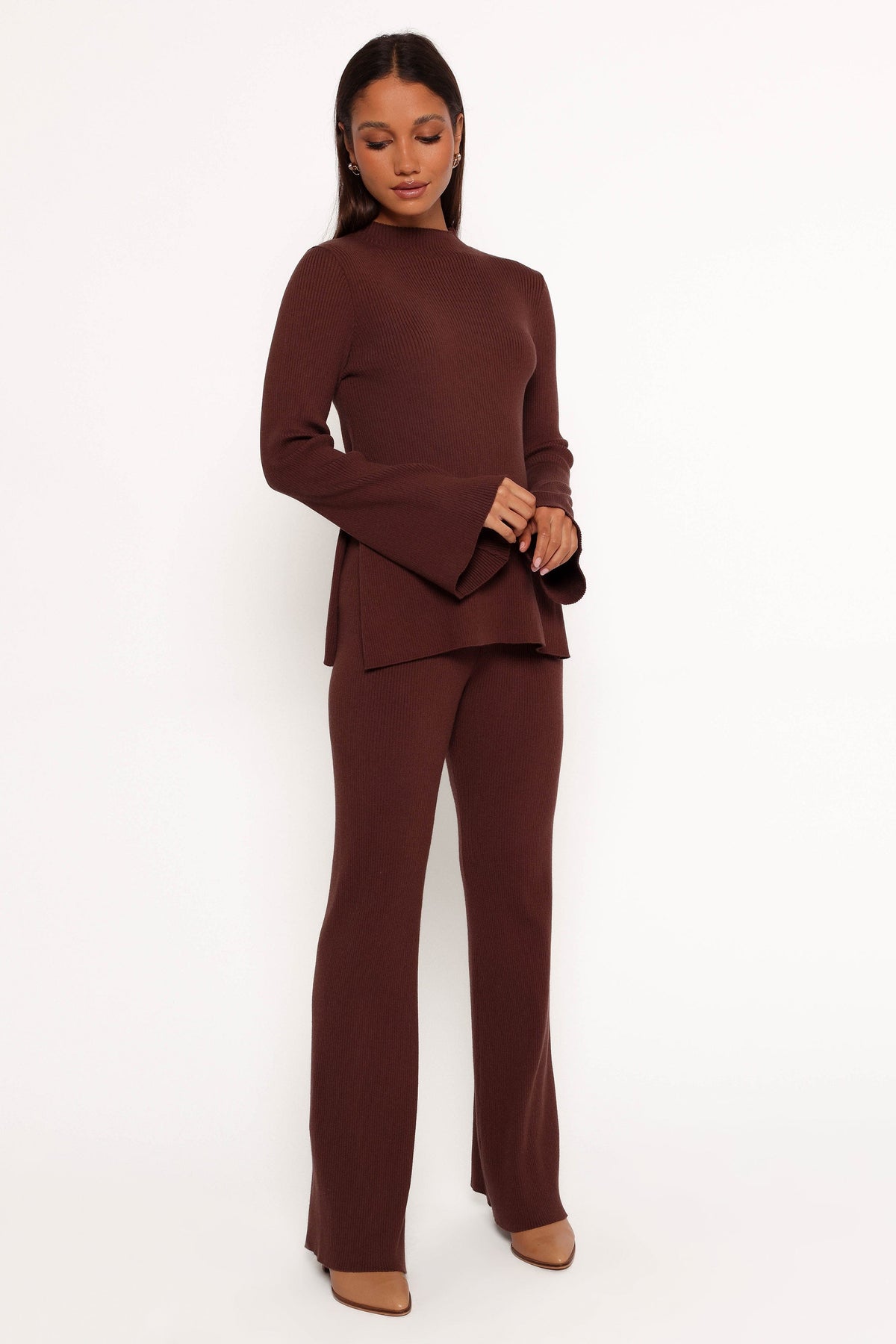 Adrienne Knit Pant - Chocolate
