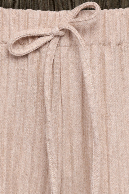 Davis Pleated Knit Pant - Beige