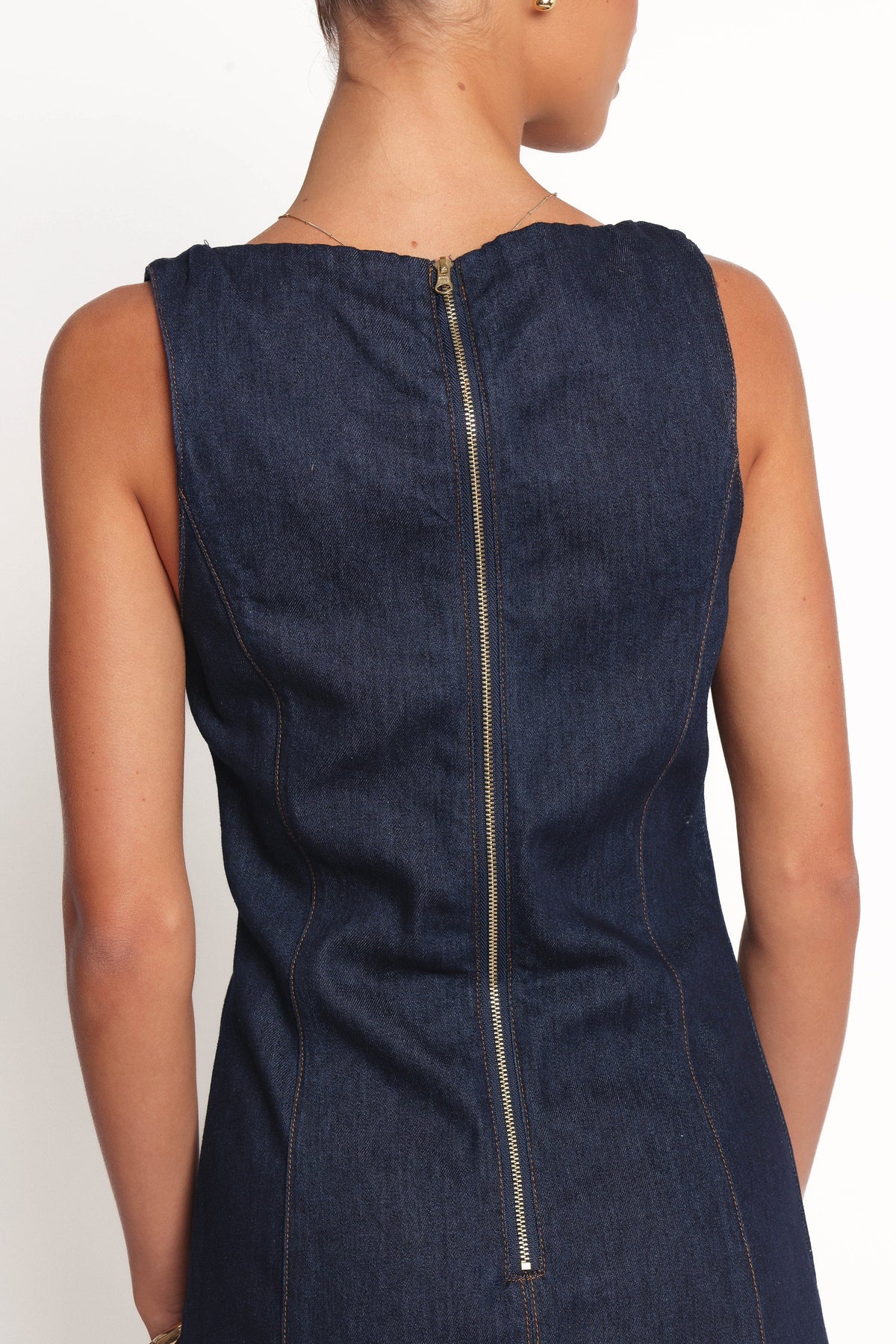 Calyx Mini Dress - Dark Denim
