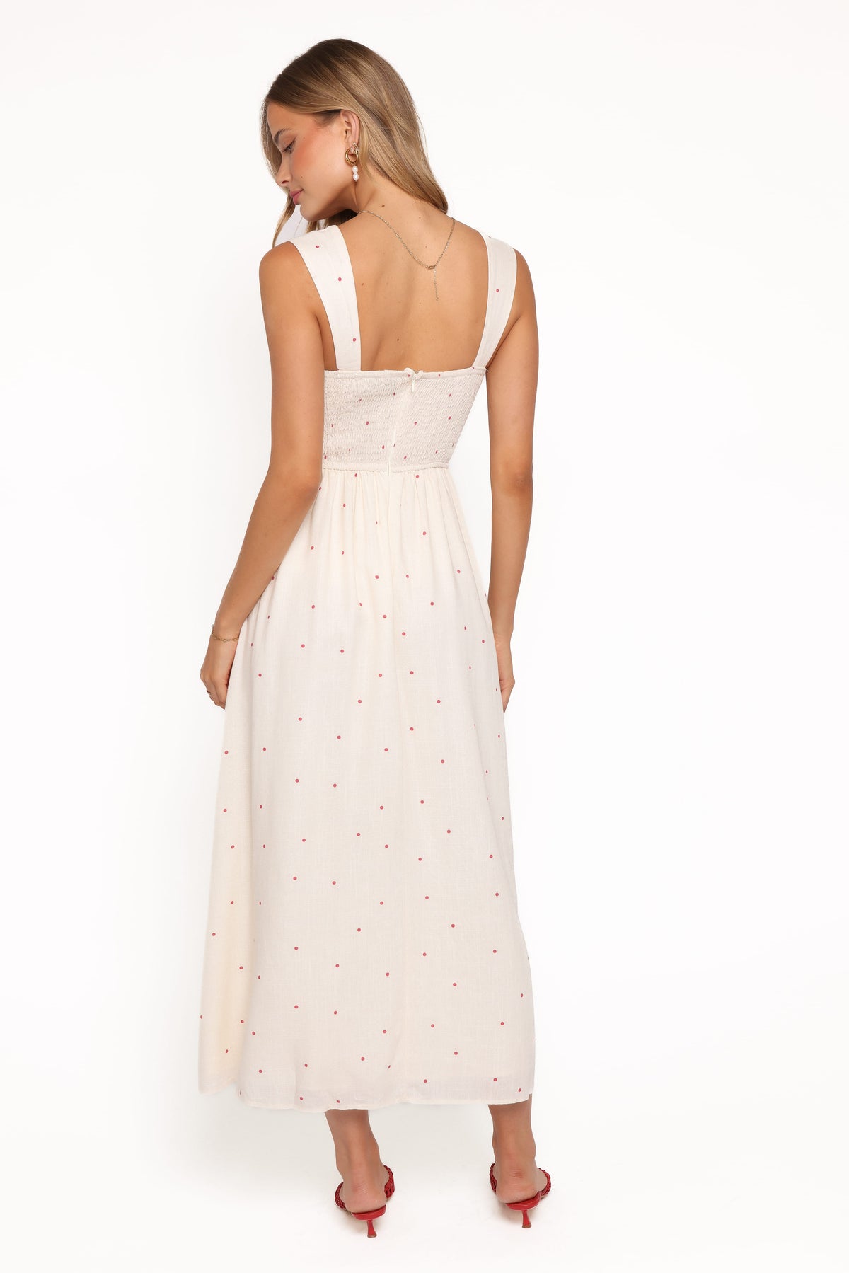 Caty Maxi Dress - Red Polka Dot