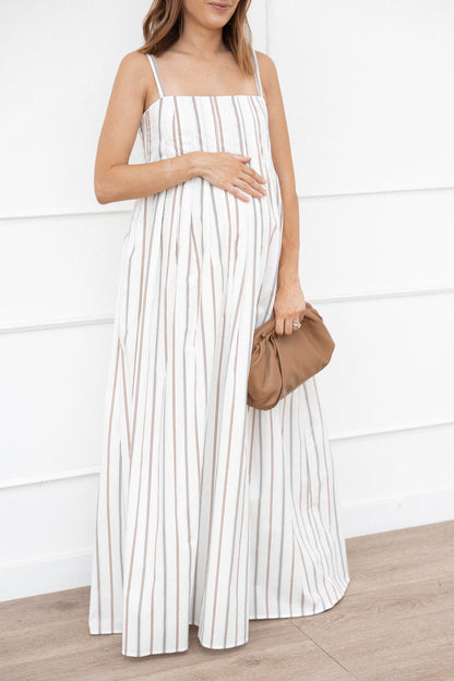 Corfu Midi Dress - Blue Stripe