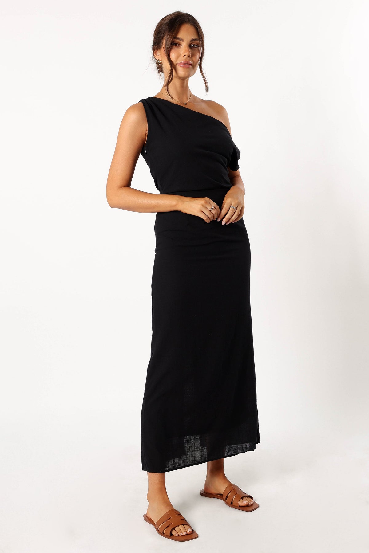 Cosma Off Shoulder Maxi Dress - Black