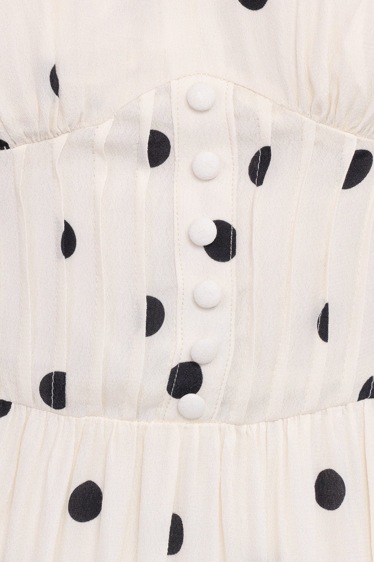 Darline Midi Dress - White Polka Dot