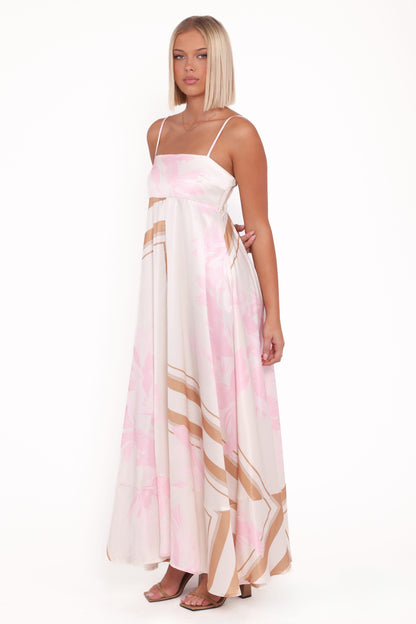 Elanor Maxi Dress - Pink Print