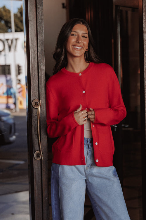 Abner Cardigan - Red