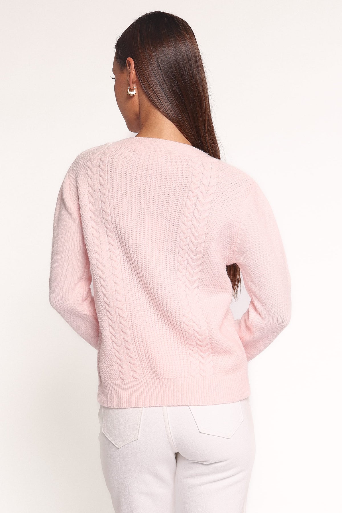 Cherri Single Tie Cardigan - Pink
