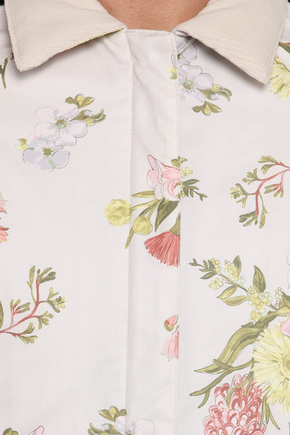 Danica Barn Jacket - Khaki Floral