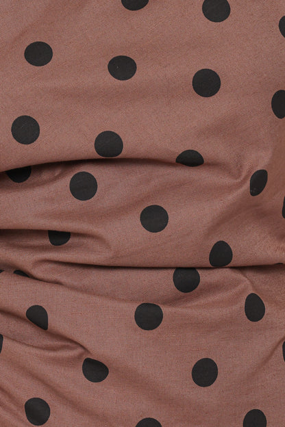 Carter Short Set - Brown Polka Dot