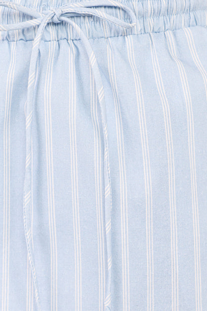 Daisy Skirt Set - Blue White Stripe