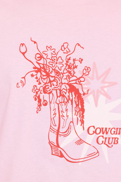 Alanna Cowgirl Club Graphic Tee - Pink