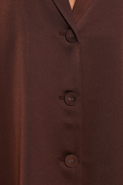 Arryn Short Sleeve Shirt - Chocolate Brown
