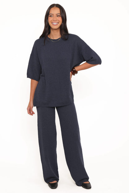 Ashby Knit Top - Navy