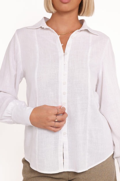 Briggs Long Sleeve Shirt - White