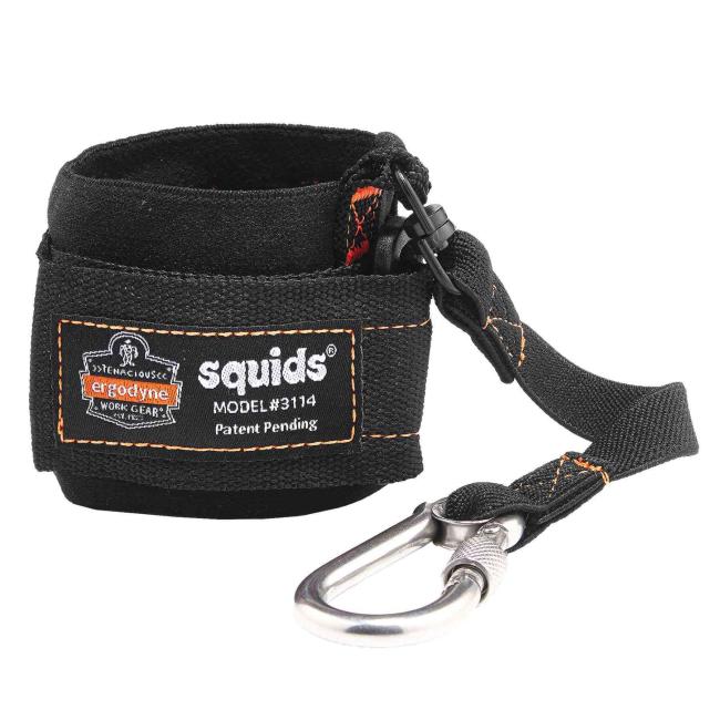 Pull-on Wrist Tool Lanyard Carabiner Black - EY3114