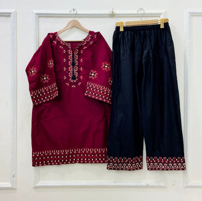 Shola | Farshi Shalwar 2PC Cotton D-630