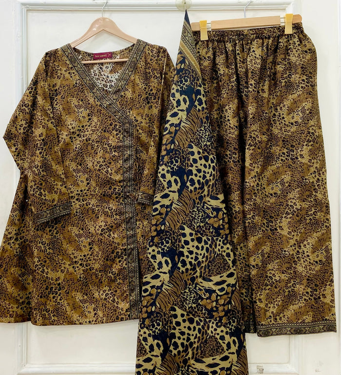 Short Frocks | 3PC Binsaeed Lawn D-670