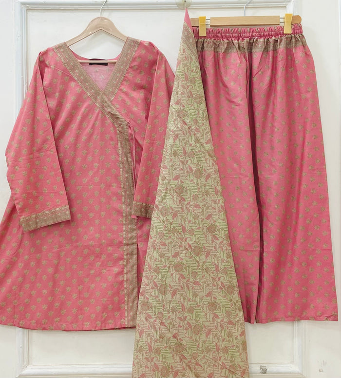 Short Frocks | 3PC Binsaeed Lawn D-670