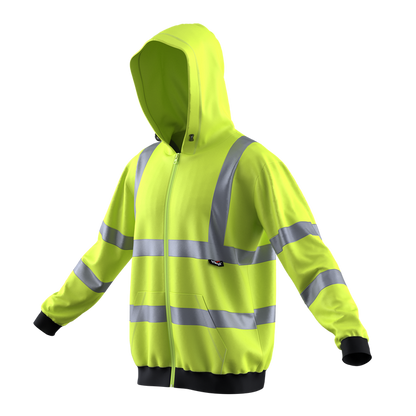 TSW14 - High Visibility Safety Zip Front Hoodie